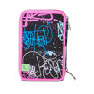 Picture of SJ EVER 3 ZIPPER FIXSTAR FILLED PENCIL CASE